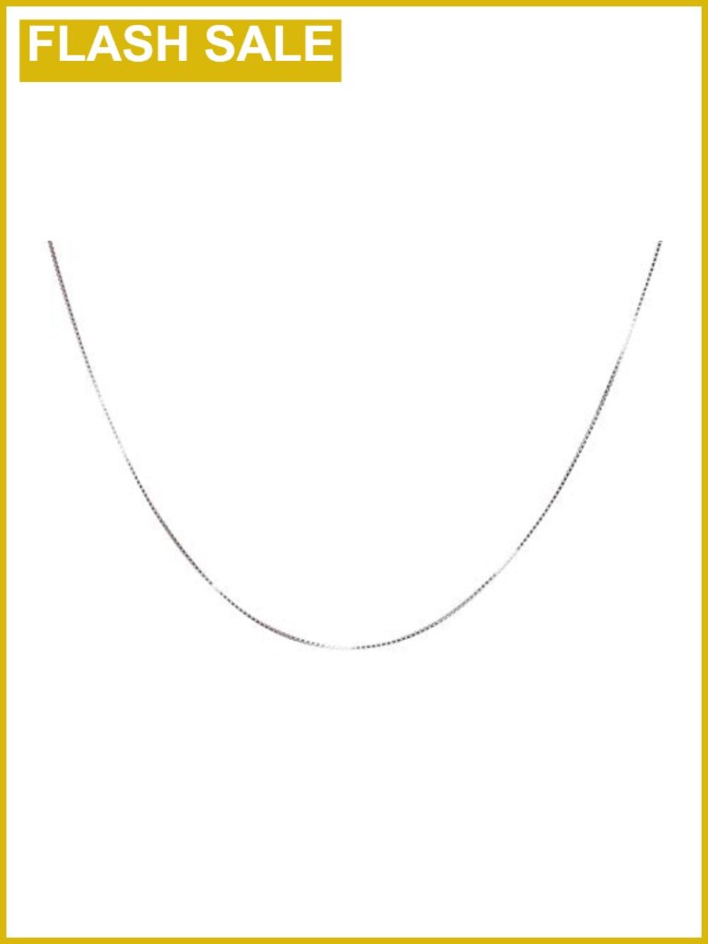 925 Sterling Silver Box Chain 0.8mm Italian Necklace 19"